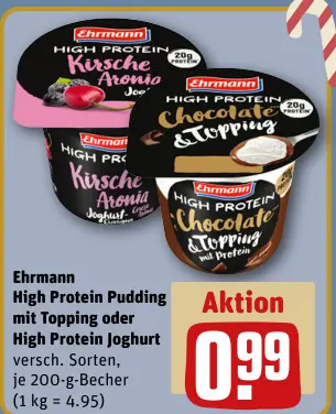 Aanbieding: High Protein Pudding mit Topping oder High Pr