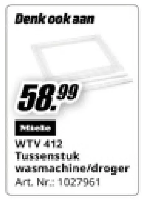 Aanbieding: Tussenstuk wasmachine/droger