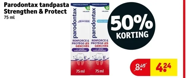 Aanbieding: tandpasta Strengthen & Protect