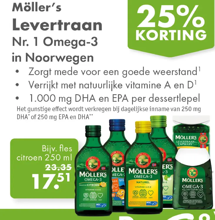 Aanbieding: Möller's Levertraan 