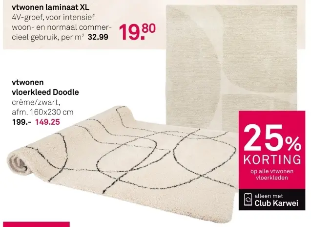 Aanbieding: Vloerkleed Doodle