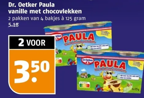 Aanbieding: Paula vanille met chocovlekken