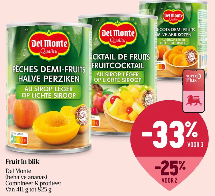 Promotie: Fruit in blik