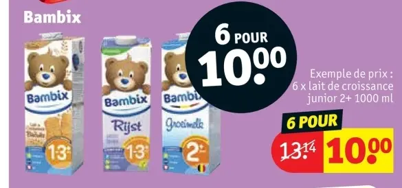 Offre: lait de croissance junior