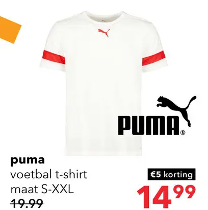 Aanbieding: Puma IndividualRISE heren voetbal T-shirt wit