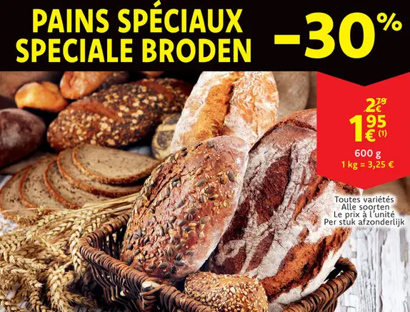 Offre: Pains spéciaux / Speciale broden