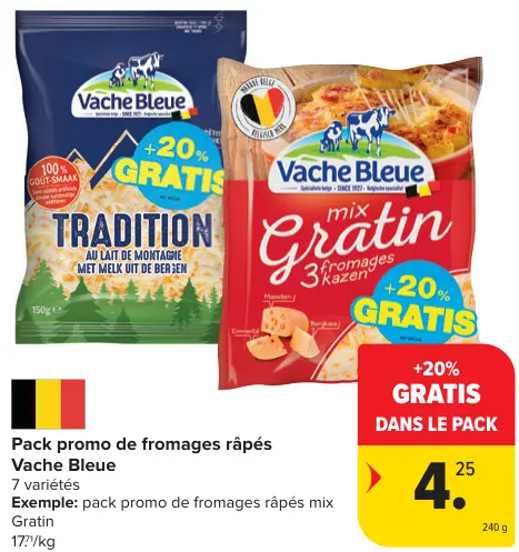 Offre: Pack promo de fromages râpés