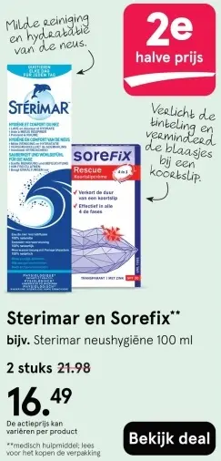Aanbieding: Sterimar en Sorefix