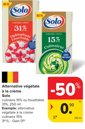 Offre: Alternative végétale à la crème
