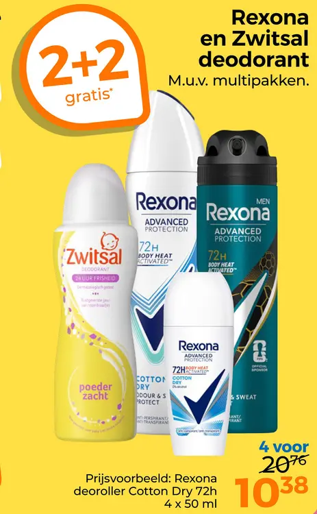 Aanbieding: Rexona en Zwitsal deodorant