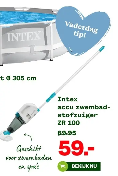 Aanbieding: accu zwembad-stofzuiger ZR 100