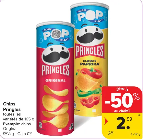 Offre: Chips Pringles