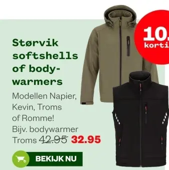 Aanbieding: Størvik softshells of body-warmers