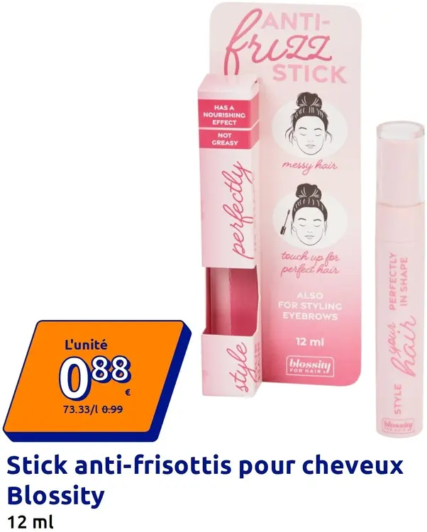 Offre: Blossity Stick anti-frisottis pour cheveux