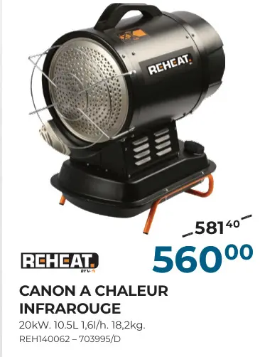 Offre: Canon a chaleur infrarouge