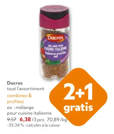 Offre: Mélange pour cuisine italienne