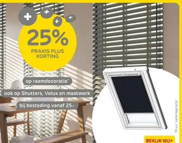 Aanbieding: raamdecoratie, Shutters, Velux en maatwerk