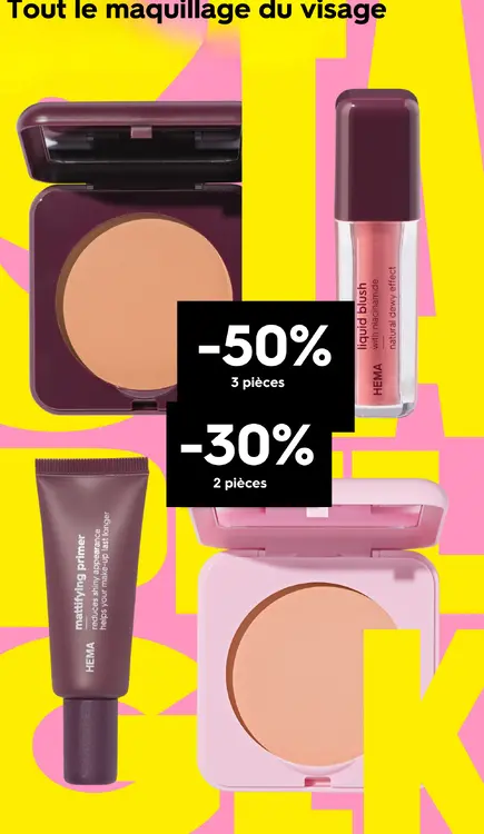 Offre: Tout le maquillage du visage