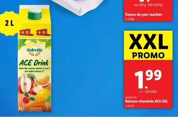 Offre: Boisson vitaminée ACE XXL