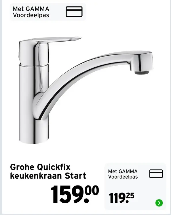 Aanbieding: Grohe Quickfix keukenkraan Start