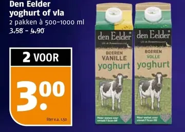 Aanbieding: Den Eelder yoghurt of vla