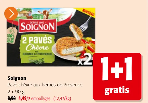 Offre: Pavé chèvre aux herbes de Provence