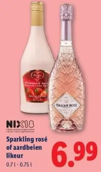 Aanbieding: Sparkling rosé of aardbeien likeur