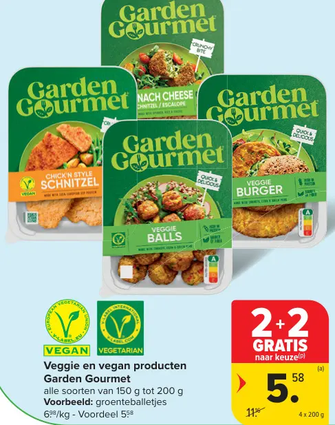 Promotie: Veggie en vegan producten