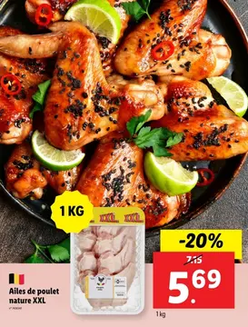 Offre: Ailes de poulet nature XXL