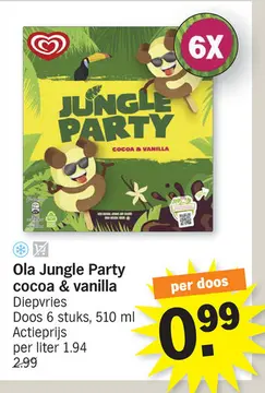 Aanbieding: Ola Jungle Party cocoa & vanilla