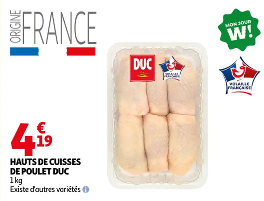 Promotie: Hauts de cuisses de poulet