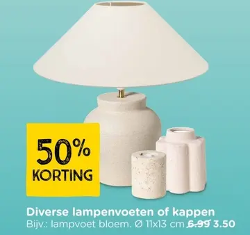 Aanbieding: Diverse lampenvoeten of kappen