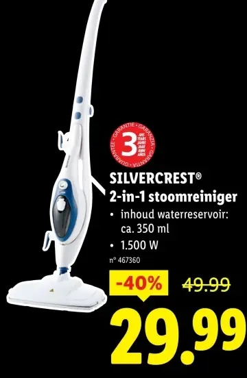 Aanbieding: 2-in-1 stoomreiniger