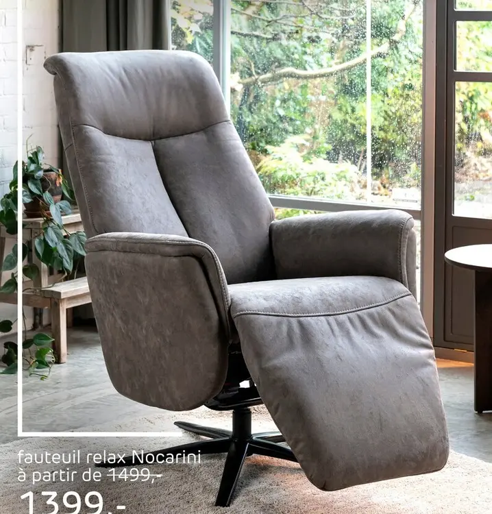 Offre: Nocarini, fauteuil relax électrique - tissu Oregon - beige