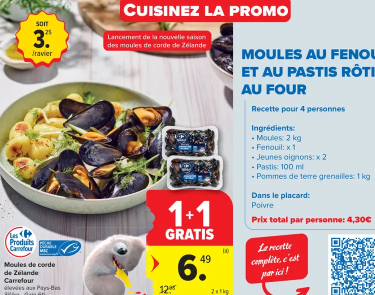 Offre: Moules de corde de Zélande