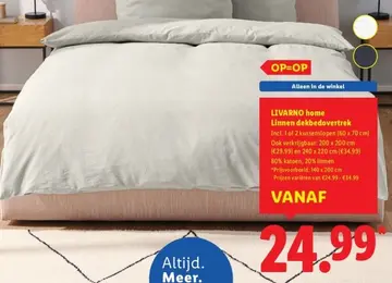 Aanbieding: LIVARNO home Linnen dekbedovertrek