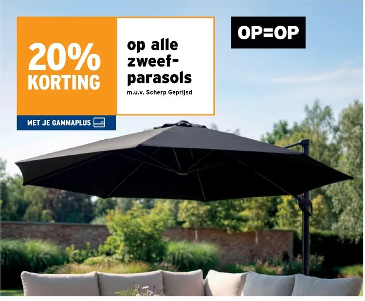 Promotie: zweefparasols