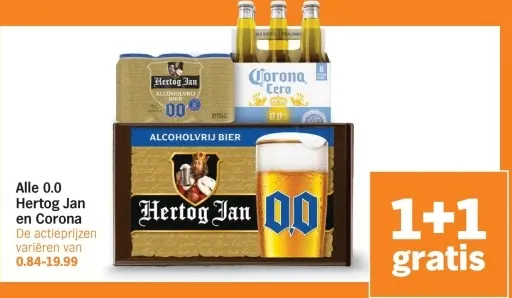 Aanbieding: Alle 0.0 Hertog Jan en Corona