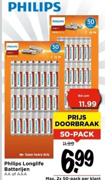 Aanbieding: Philips Longlife Batterijen