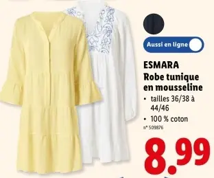 Offre: Robe tunique en mousseline