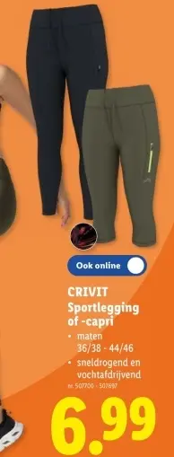 Promotie: Sportlegging of -capri