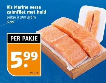 Aanbieding: Vis Marine verse zalmfilet met huid