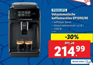 Aanbieding: Volautomatische koffiemachine EP1200/00
