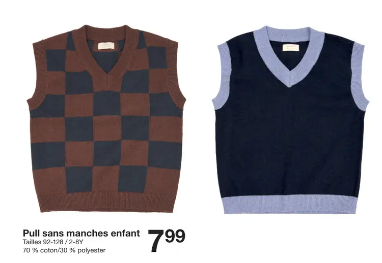 Offre: Pull sans manches enfant