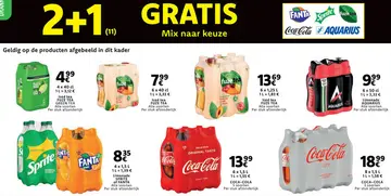 Aanbieding: Producten van Fanta, Sprite, FuzeTea, Coca-Cola en Aquarius
