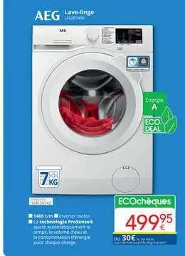 Offre: Lave-linge LF62R7400