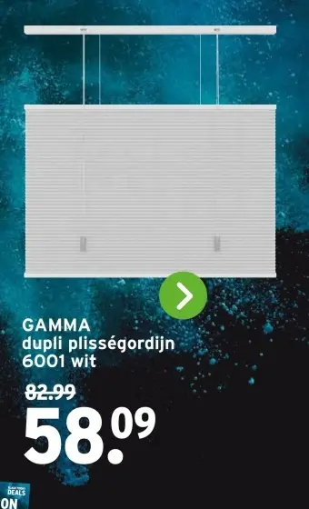 Aanbieding: dupli plisségordijn 6001 wit