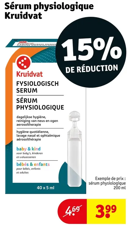 Offre: Sérum Physiologique