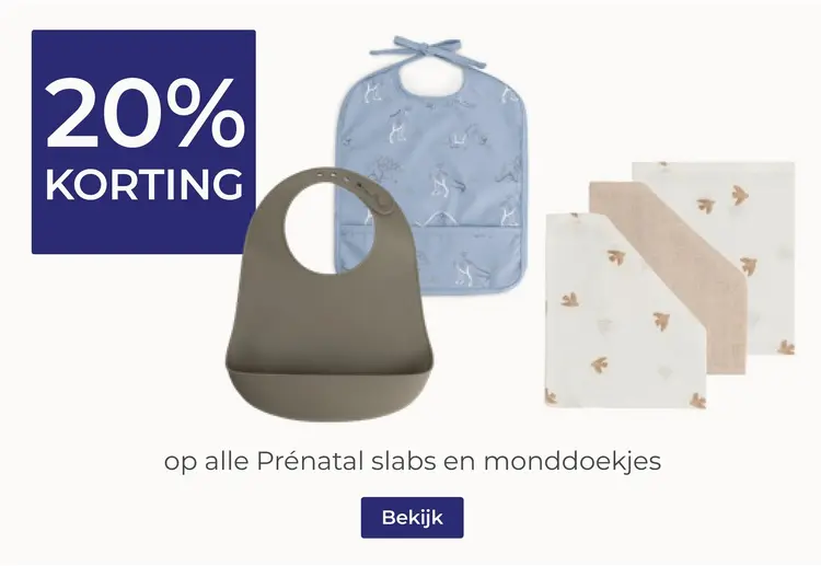 Aanbieding: Prénatal slabs en monddoekjes