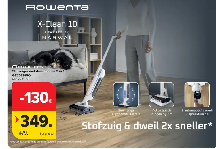 Promotie: X-Clean 10 Stofzuiger met dweilfunctie 2 in 1